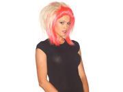 Love of Rock Pink Blonde Adult Costume Wig One Size