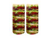 Stacked Hamburgers Photo Print Ankle Socks