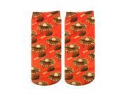 Chicken And Waffles Photo Print Ankle Socks