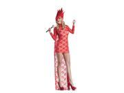 Sexy Red Lace Lady Pop Star Costume Dress Adult Medium 8 10