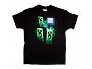 Minecraft Three Creeper Moon Youth T Shirt Youth Medium