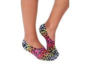 Neon Cheetah Adult Liner Socks