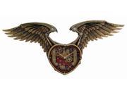 Steampunk Winged Heart Wall Clock
