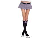 Athlete Knee Hi Nylon With Striped Top Costume Hosiery One Size