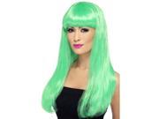 Babelicious Long Costume Wig Adult Green One Size