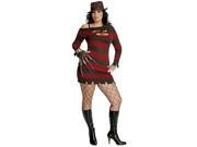 Nightmare On Elm Street Krueger Sexy Costume Dress Adult Plus Plus Size