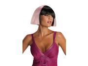 Black Pink Two Tone Bob Costume Wig Adult One Size
