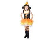 Candyland Witch Dress Candy Corn Hat Costume Child X Small 0 2