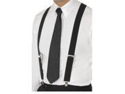 Black Suspenders Costume Accessory One Size