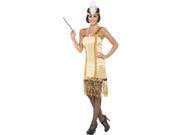 Charleston Flapper Costume Dress Adult Gold Medium