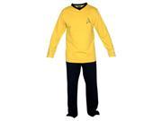 Star Trek Adult Captain Kirk Officer Gold Uniform Pajama Set X Large