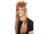 80 s Rocker Long Mullet Costume Wig Adult Brown One Size