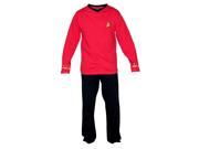 Star Trek Adult Scotty Officer Uniform Red Pajama Set X Large