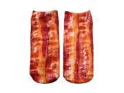 Bacon Photo Print Ankle Socks