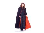 63 Deluxe Velvet Satin Cape w Embossed Lining Adult Black Red One Size ...