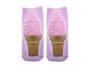 Living Royal Photo Print Ankle Socks Ice Cream Cone