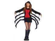 Cozy Black Widow Spider Adult Costume Large