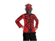 Star Wars Darth Maul Shirt Mask Costume Set Child Medium 8 10