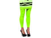 Crayola Screamin Green Footless Tights Costume Accessory Adult One Size