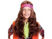 Long Hippie Child Costume Wig One Size