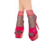 Fishnet Two Tone Anklets Costume Hosiery One Size