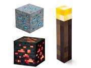 Minecraft Light Up Torch Redstone Diamond Ores Set Of 3