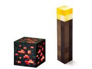 ThinkGeek 8EE B2 Minecraft Light Up Torch and Redstone Ore Set Of 2