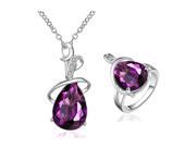 Luxury Style Gorgeous Gemstone White Gold Plated Jewelry sets for Women
