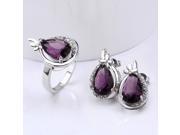 Luxury Style Gorgeous Gemstone White Gold Plated Jewelry sets for Women
