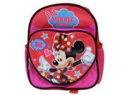 Mini Backpack Disney Minnie Mouse Heart Red 10 School Bag New 641399