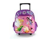 Small Rolling Backpack Disney Tinkerbell Fairies Pink Purple New 606510