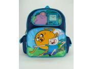 Small Backpack Adventure Time Funny Faces New School Book Bag 630300