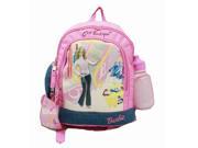 Small Backpack Barbie w Water Bottle Pink Denim New School Bag 15748