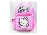 Medium Backpack Hello Kitty Pink Stars Dot New School Bag 81398