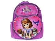 Small Backpack Disney Sofia The First with Book Purple New 641498