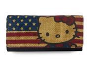 Wallet Hello Kitty USA Flag New Gifts Licensed sanwa0539