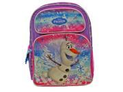 Backpack Disney Frozen Olaf Snowman Pink Purple 16 New 646455