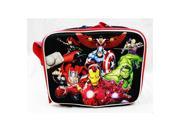 Lunch Bag Marvel Avengers All Heroes Black Kit Case Boys New ac24786