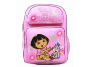 Backpack Dora the Explorer Laughing w Boots Flowers Large Bag New 37680
