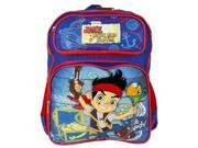 Medium Backpack Jake Neverland Pirates Blue Red School Bag New 650896