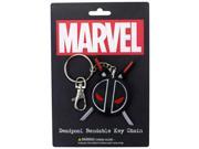 Key Chain Marvel Deadpool Logo Bendable New Toys Licensed krb 4602