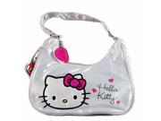 Hand Bag Hello Kitty Silver w Pink Bows New Purse Bag 667396