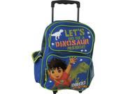 Large Rolling Backpack Go Diego Go Dinosaur School Boys Bag New 807211