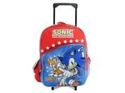 Large Rolling Backpack Sonic the Hedgehog Tails New School Book Bag 053745