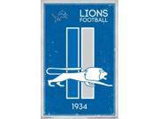 Poster NFL Detroit Lions Retro Logo New Wall Art 22 x34 rp13173