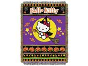 Tapestry Throw Hello Kitty Halloween Witchy Woven Blanket New 282117