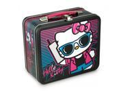 Lunch Box Hello Kitty Sunglasses and Pink Bow Metal Tin Case New sanlb0107