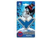 Metal Key Chain Nightwing Emblem Pewter Colored New Licensed 45397 Metal Key Chain Nightwing Emblem Pewter Colored New Licensed 45397