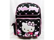 Backpack Hello Kitty Glitter Heart Black School Bag 16 New Gifts Toys 83074