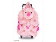 Rolling Backpack Pecoware Pink Schnauzer w Removable Roller Plush B001GS